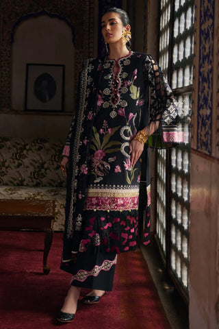 Elan Lawn 25 Embroidered Collection- Black Suit