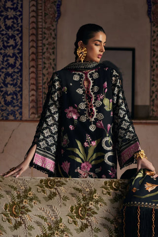 Elan Lawn 25 Embroidered Collection- Black Suit