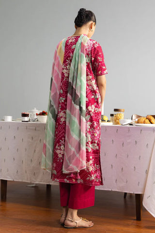 Coco By Zara Shahjahan Prints Collection - Magenta Suit