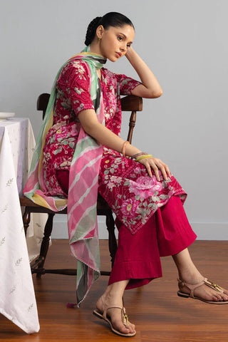 Coco By Zara Shahjahan Prints Collection - Magenta Suit