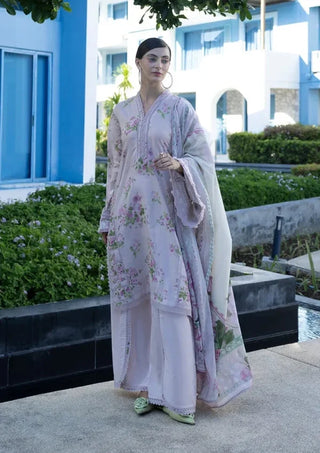 Elaf Premium Santorini Prints Collection- Onion Pink Suit