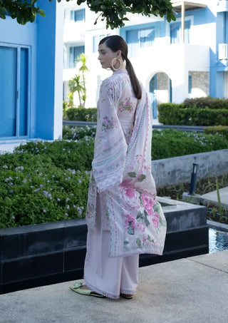 Elaf Premium Santorini Prints Collection- Onion Pink Suit