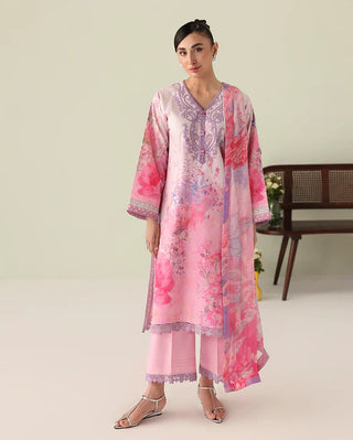 Roheenaz Rosette Lawn Collection-Baby Pink Suit