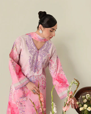 Roheenaz Rosette Lawn Collection-Baby Pink Suit
