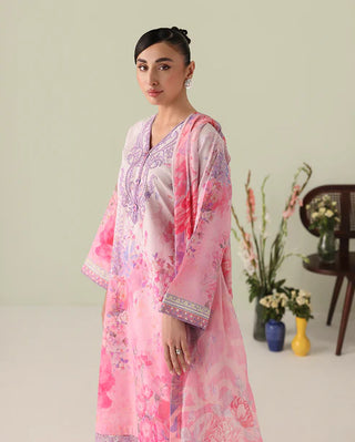 Roheenaz Rosette Lawn Collection-Baby Pink Suit