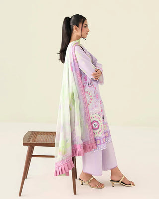 Roheenaz Rosette Lawn Collection-Mauve Suit