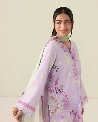Roheenaz Rosette Lawn Collection-Mauve Suit