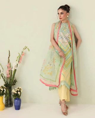 Roheenaz Rosette Lawn Collection-Yellow Suit