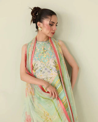 Roheenaz Rosette Lawn Collection-Yellow Suit
