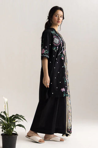 Coco Lawn Embroidered Collection by Zara Shahjahan-Black Suit