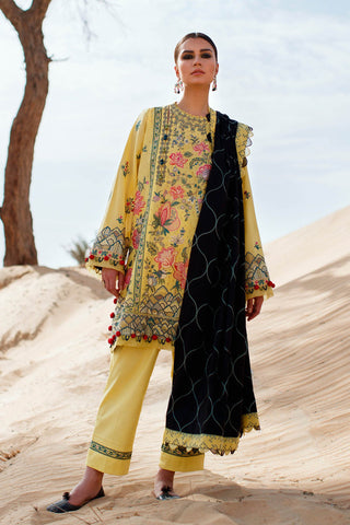 Zaha by Khadija Shah Lawn Collection- Yellow Suit