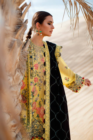 Zaha by Khadija Shah Lawn Collection- Yellow Suit