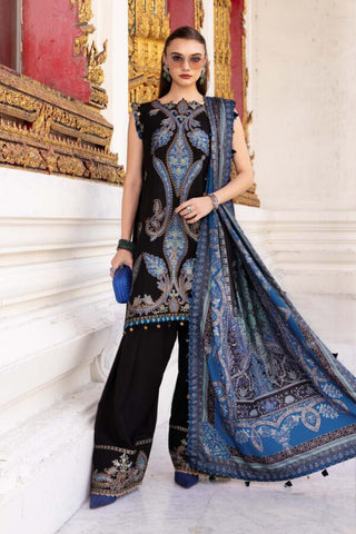 Maria B M Print Fall Winter Collection -Black Blue Suit