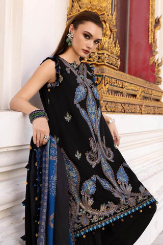 Maria B M Print Fall Winter Collection -Black Blue Suit