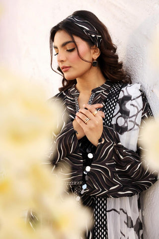 Maria B. M Basics Lawn Summer Collection 2025- Black & White