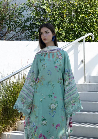 Elaf Premium Santorini Prints Collection- Mint Green