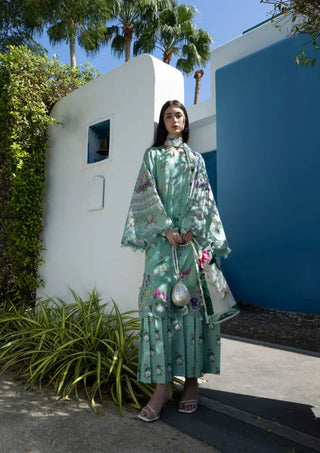 Elaf Premium Santorini Prints Collection- Mint Green