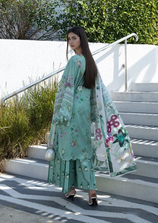 Elaf Premium Santorini Prints Collection- Mint Green