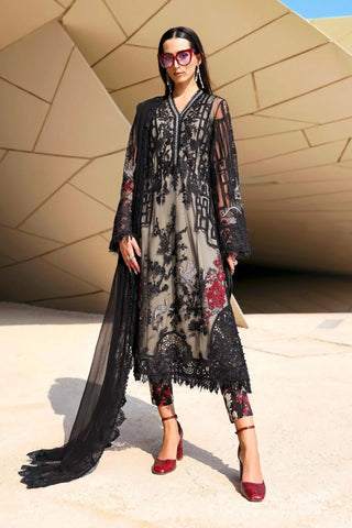 Maria B Lawn 26 Collection -Black Grey Suit