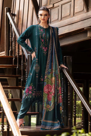 Maria B M Print Fall Winter Collection -Teal Green Suit