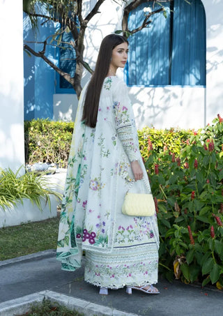 Elaf Premium Santorini Prints Collection- Creme Multi Suit