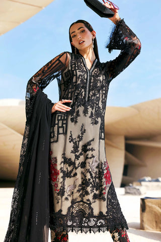 Maria B Lawn 26 Collection -Black Grey Suit