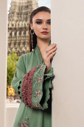 Maria B M Print Fall Winter Collection -Pistachio Green Suit