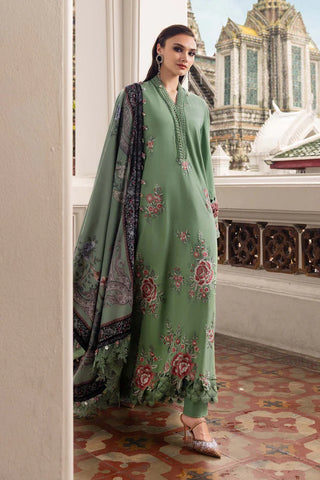 Maria B M Print Fall Winter Collection -Pistachio Green Suit