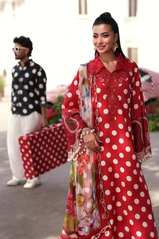 Maria B M Print Summer Lawn Collection Vol.2 -Red White Suit