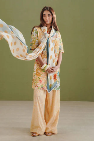 Coco By Zara Shahjahan Prints Collection - Orange Suit