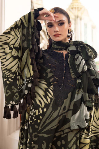 Maria B M Print Fall Winter  Collection -Olive Green Suit