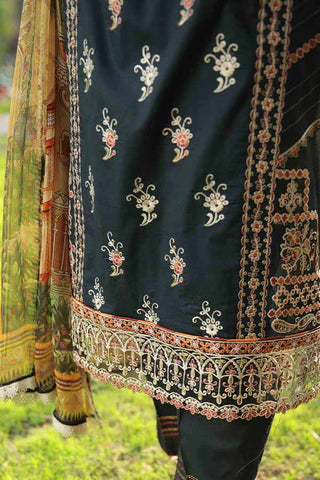 Aabyaan Luxury Embroidered Lawn Collection -Black Suit