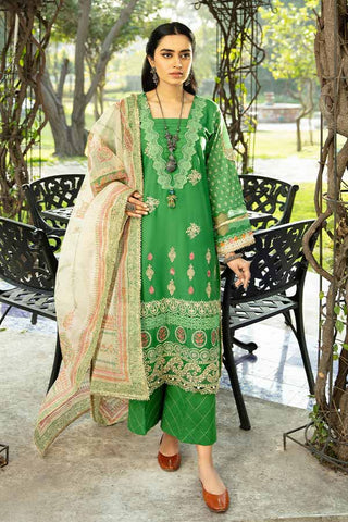 Aabyaan Luxury Embroidered Lawn Collection -Green Suit