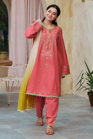 Coco Lawn Embroidered Lawn Collection - Pink Suit