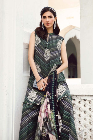 Maria B M Print Fall Winter Collection -Black Green Suit
