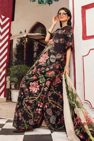 Maria B M Print Fall Winter Collection -Black Red Suit