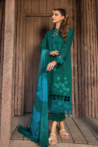 Rangrasiya Carnation Festive Edit Collection- Bottle Green  JADE