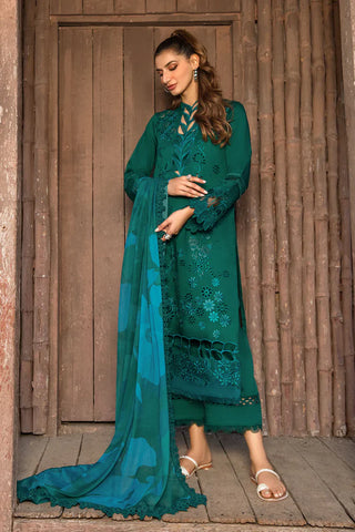 Rangrasiya Carnation Festive Edit Collection- Bottle Green  JADE