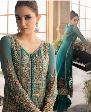 Charizma Dastan-E-Jashan Luxury Chiffon Collection -Sea Green Suit