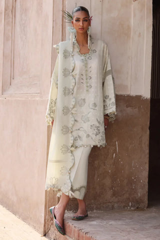 Elan Lawn 25 Embroidered Collection- Sea Green