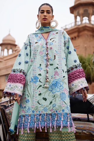 Elan Lawn 25 Embroidered Collection- Mint Green Suit