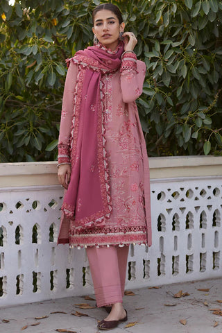 Zaha Winter Khaddar Collection- Elma Rose Pink Suit