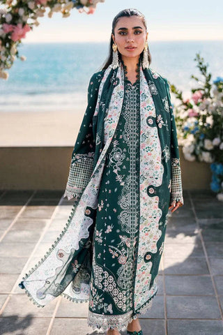 Qalamakar Sahil Luxury Embroidered Lawn Collection -Teal GreenSuit