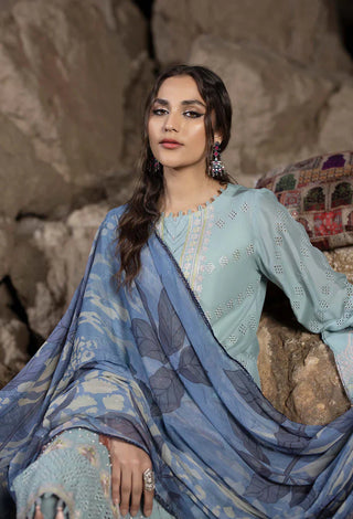 Adan Libas Embroidered Lawn Collection -Blue Suit