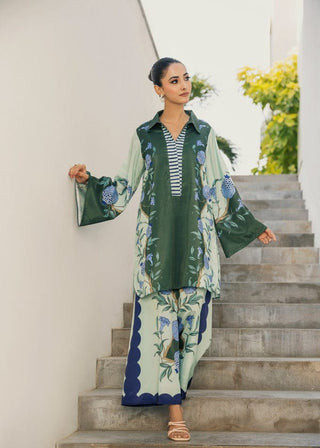 Siron C Designed Printed Cotton Co-od Set Collection -Green Multi Set