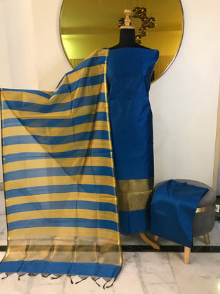 Siron.c Special Banarsi Silk Suits with South Silk Bottom & Striped Dupatta | Festive Collection