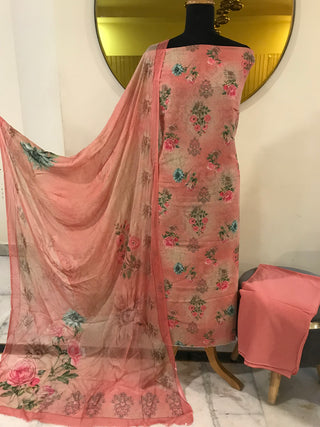 Siron C Cotton Rubia Digital Printed Collection-Pink Suit