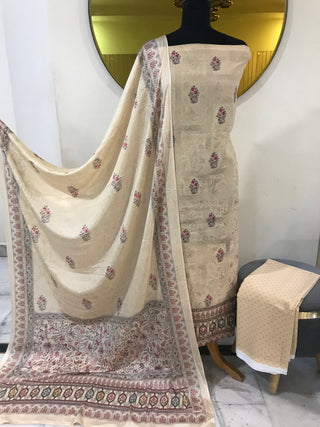 Siron C Cotton Rubia Digital Printed Collection-Beige Yellow Suit