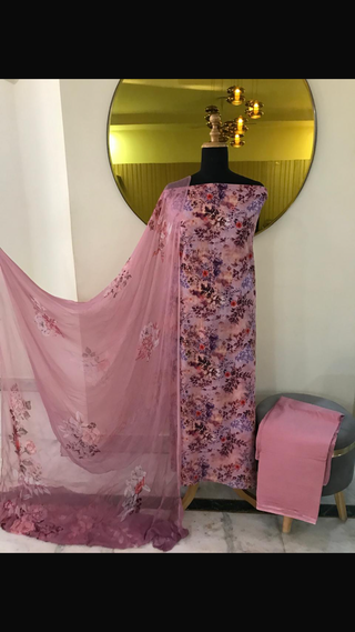 Siron C Cotton Rubia Digital Printed Collection-Onion Pink Suit