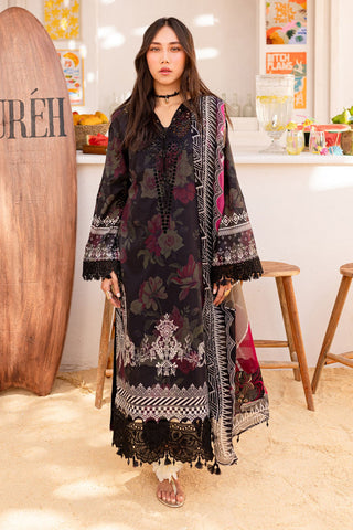 Nureh Gardenia Embroidered Collection-Black Suit